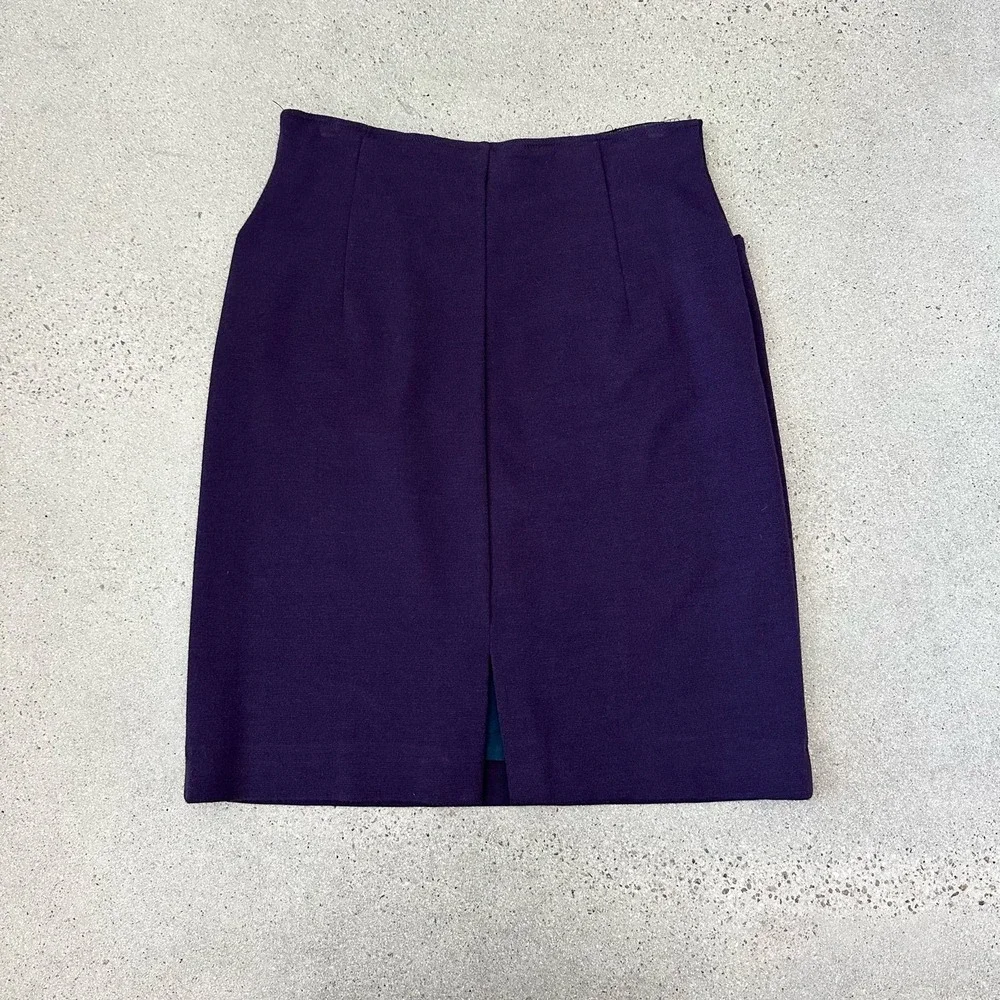 Vintage Missoni for Neiman Marcus Purple Wool Skirt w/ Pockets - Picture 3 of 4